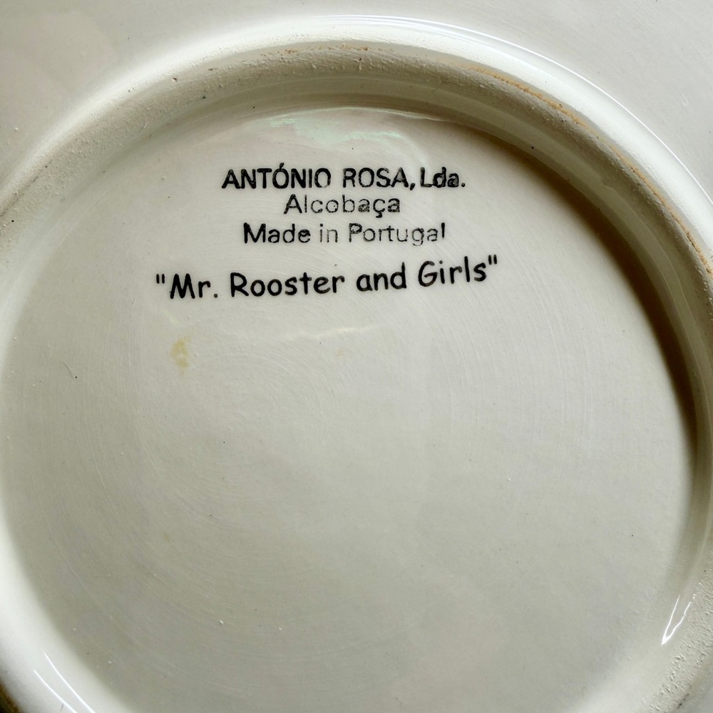 ANTONIO ROSA, HAND-PAINTED, “MR. ROOSTER AND GIRLS”. - Picture 10 of 10